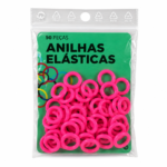 Anilhas Cor Rosa Escuro 8Mm 50Un